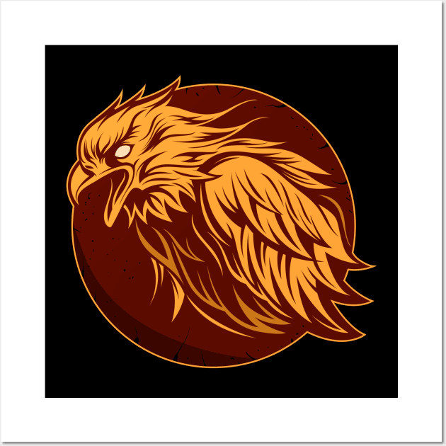 Flame eagle Wall Art by Frispa